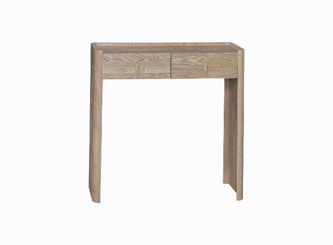 Consola Dos Cajones Madera de Fresno Sigurd , Nórdica (80x30x80 cm)