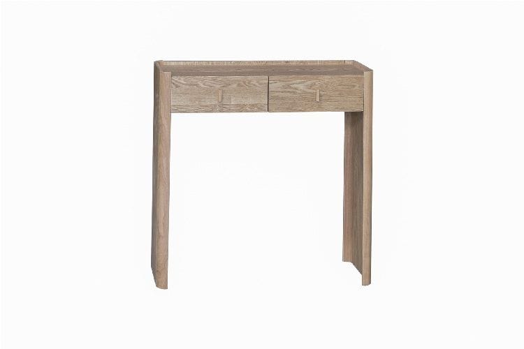 Consola Dos Cajones Madera de Fresno Sigurd , Nórdica (80x30x80 cm) - Imagen 2