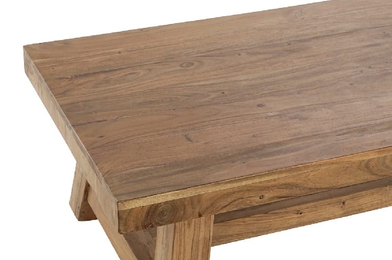 Mesa de Centro en Madera de Acacia Rústica ( 110x60x40cm) - Imagen 3