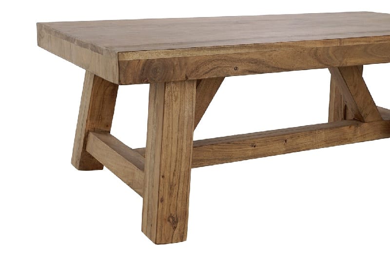 Mesa de Centro en Madera de Acacia Rústica ( 110x60x40cm) - Imagen 2