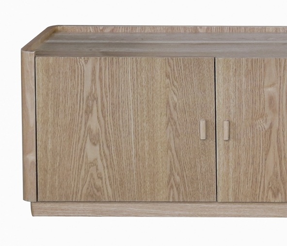Mueble Auxiliar-TV Madera de Fresno Sigurd , Nórdico (180x40x40 cm)