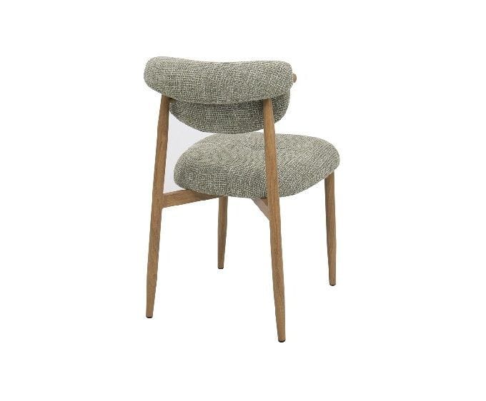 Set 2 Sillas Tapizadas Chenilla Verde Leif, Nórdico (47x60x80 cm)