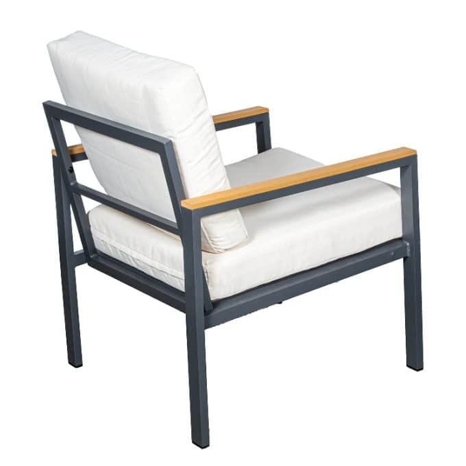 Set de Jardín en Aluminio Negro Bicolor , Elche(173x74x70 cm)