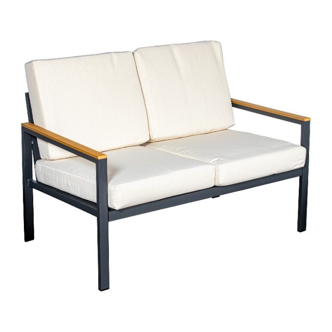 Set de Jardín en Aluminio Negro Bicolor , Elche(173x74x70 cm)