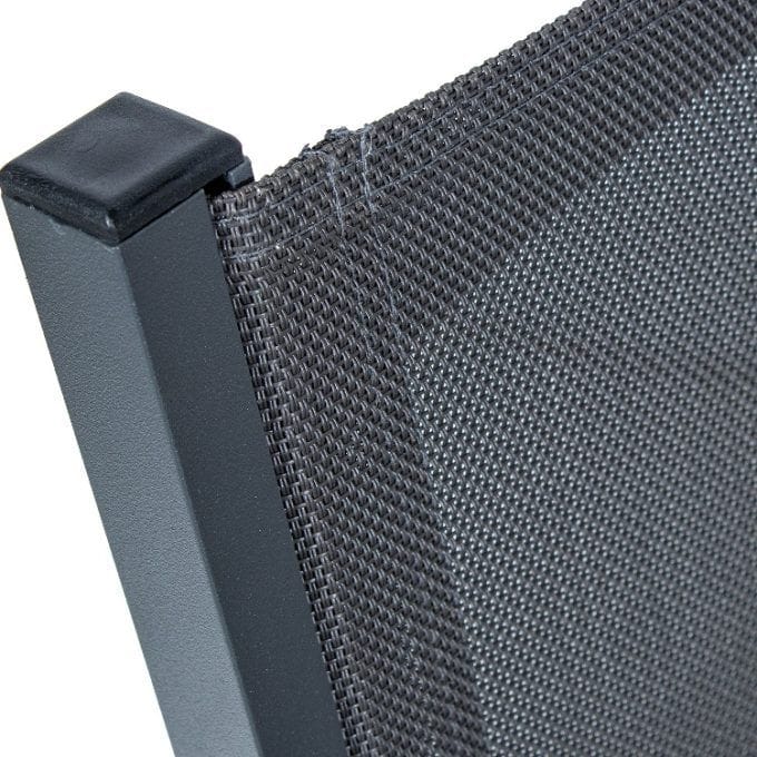 Set de Jardín Mesa Comedor y Seis Sillas Gris, Vinarós (150x90x74 cm)