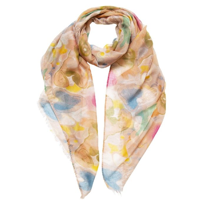 foulard estampado floral multicolor