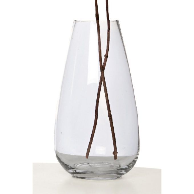 Jarrón Cristal Transparente Inés (14dx30cm)