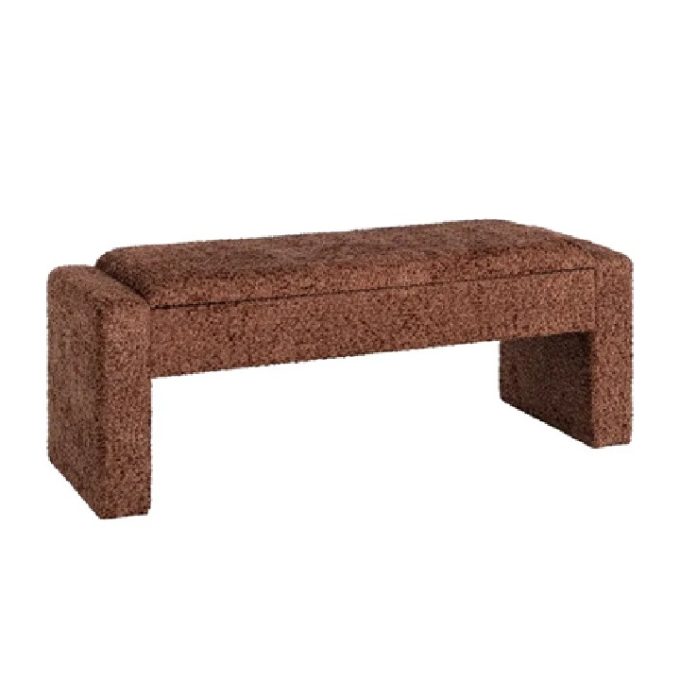 Banqueta Arcón Tejido Rizo Terracota Tauber (117x43x45 cm)