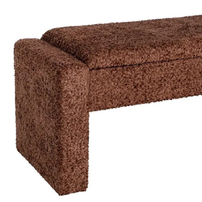 Banqueta Arcón Tejido Rizo Terracota Tauber (117x43x45 cm)