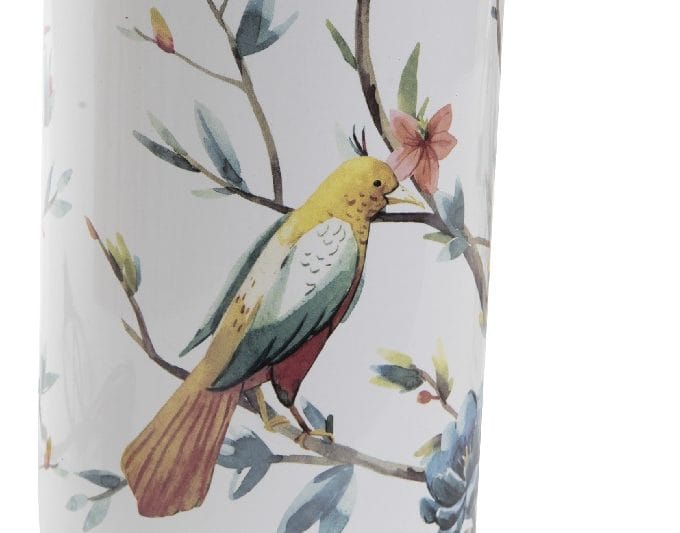 Lámpara de Sobremesa Cerámica Dibujo Pájaros (28dx50 cm)