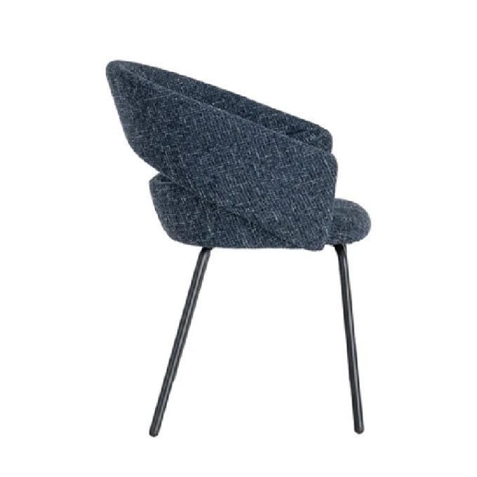 Set de 2 Sillas Metal Tejido Jaspeado Azul Tauber (59x61x82cm)