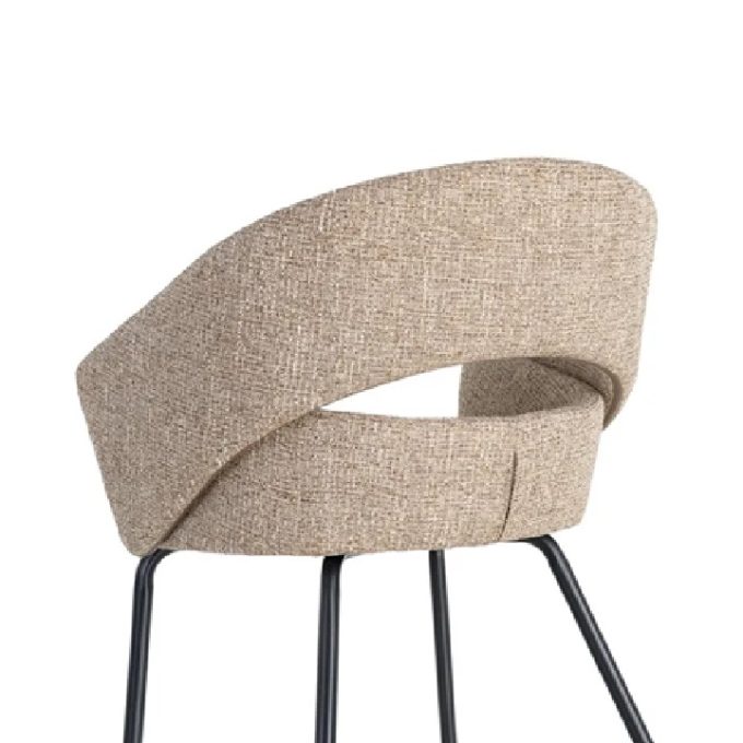 Set de 2 Sillas Metal Tejido Jaspeado BeigeTauber (59x61x82cm)