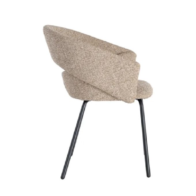 Set de 2 Sillas Metal Tejido Jaspeado BeigeTauber (59x61x82cm)