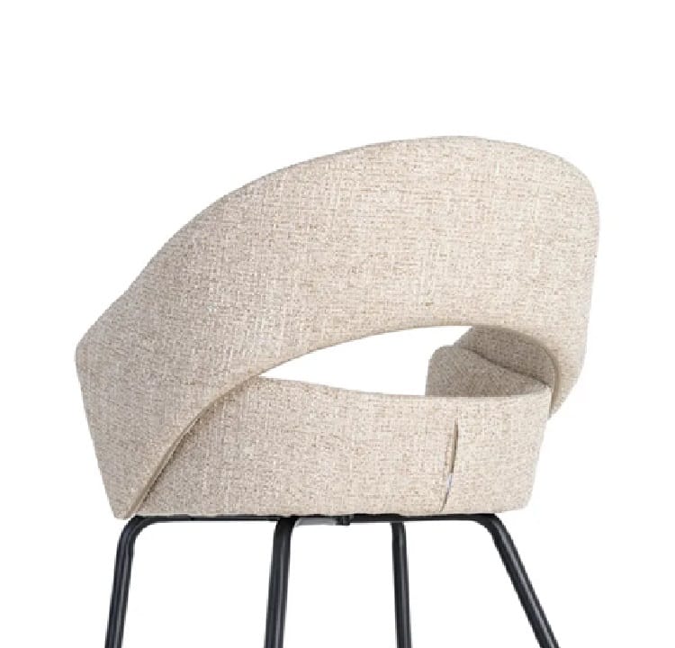 Set de 2 Sillas Metal Tejido Jaspeado CremaTauber (59x61x82cm) - Imagen 3