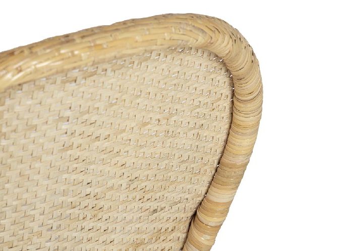 Set 2 Sillas Bambú y Ratán Trenzado, Provenzal (60x55x92 cm)
