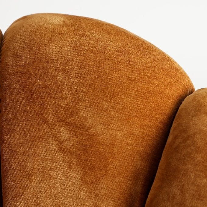 Sillón Tapizado Ocre Bloom, Art Deco (91x81x70 cm)