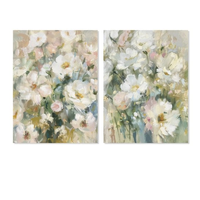 set de óleos flores multicolor 60x80 cm