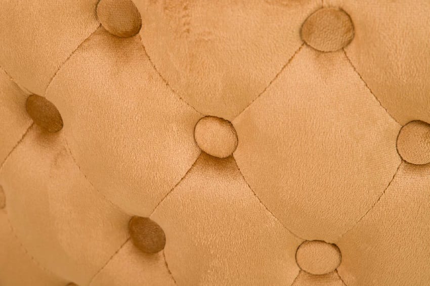 Set 2 Sillas Terciopelo Ocre y Cuadritos Vichy Art Decó (49x54x82 cm) - Imagen 5
