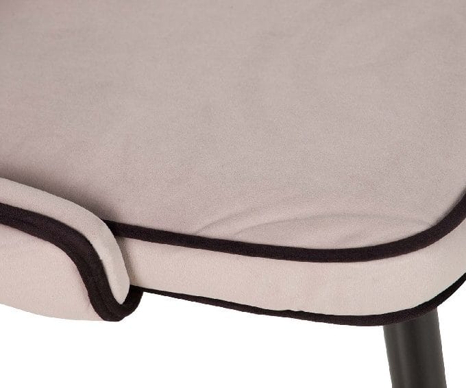 Set 2 Sillas Bicolor Terciopelo Gris Taupe Art Decó (49x54x82 cm)