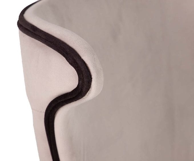Set 2 Sillas Bicolor Terciopelo Gris Taupe Art Decó (49x54x82 cm)