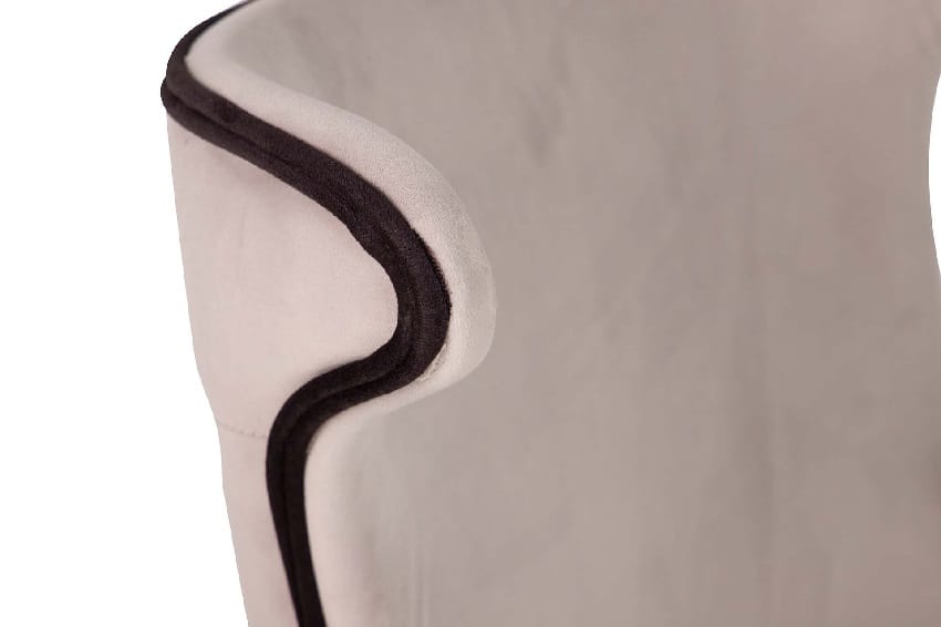 Set 2 Sillas Bicolor Terciopelo Gris Taupe Art Decó (49x54x82 cm) - Imagen 5