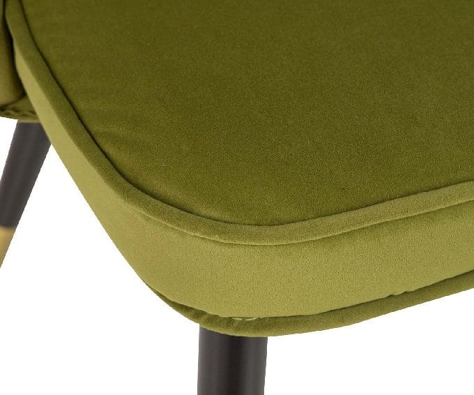 Set 2 Sillas Terciopelo Verde Tachuelas, Art Decó (49x54x82 cm)