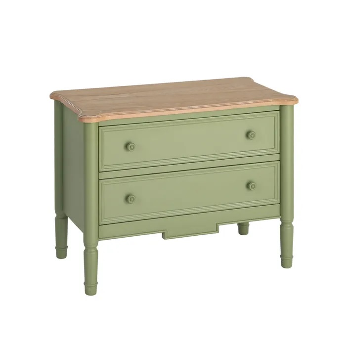 Cómoda Madera de Abeto Verde y Natural Elena, Clásica (80x45x60 cm) - Imagen 2