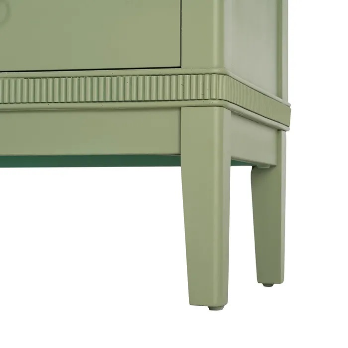 Cómoda Madera de Abeto Verde y Natural Elena, Clásica (115x45x90 cm) - Imagen 5