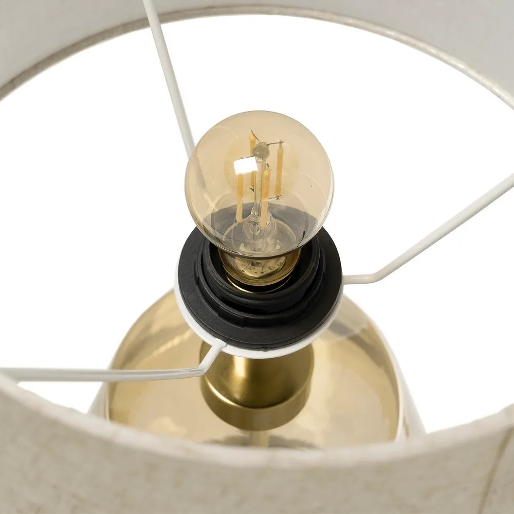 Lámpara Sobremesa Crital Ámbar y Oro, Clásica ( 28dx44 cm) - Imagen 3