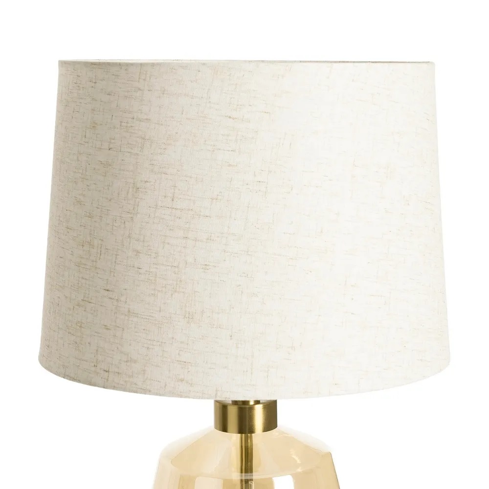 Lámpara Sobremesa Crital Ámbar y Oro, Clásica ( 28dx44 cm) - Imagen 4