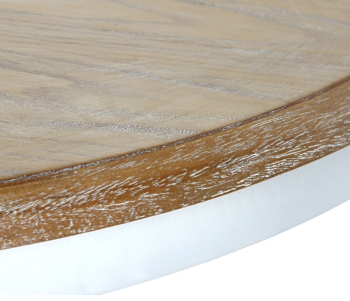 Mesa Comedor Redonda Olmo Bicolor Irene ,Clasica (120 d x76cm) - Imagen 3