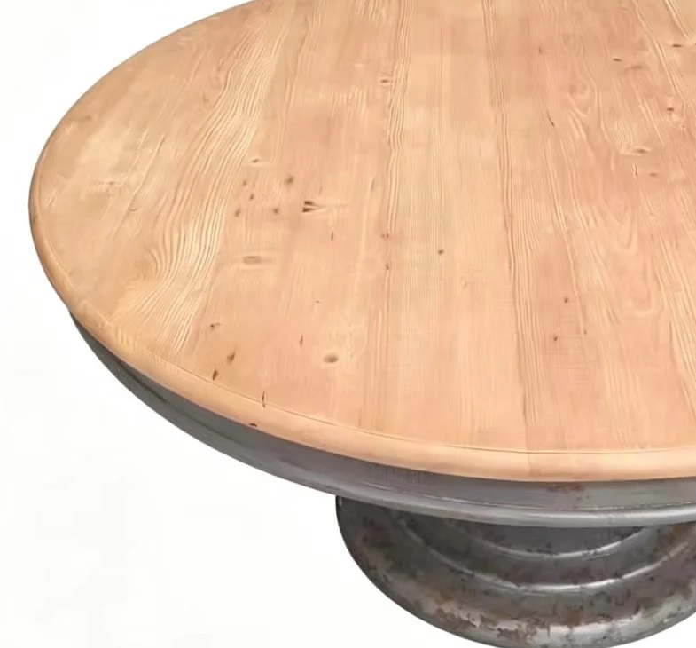 Mesa Comedor Redonda Pino Bicolor Carmen ,Clasica (150 d x76cm) - Imagen 3