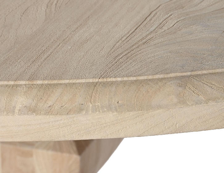 Mesa Comedor Redonda Mango Natural Irene ,Clasica (150 d x76cm) - Imagen 3