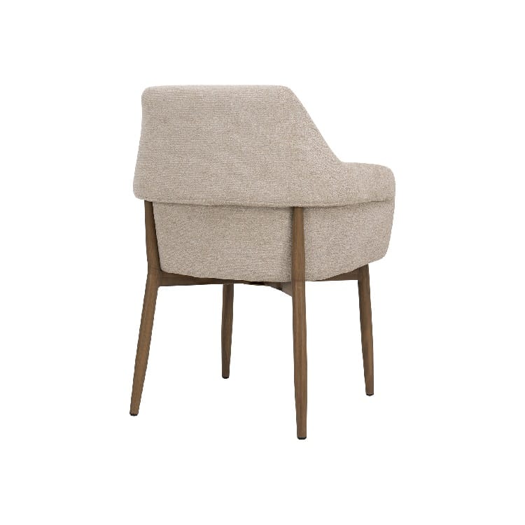 Set 2 Sillas Tapizadas Beiges con Patas Metal Sandnes (60x63x83 cm) - Imagen 2