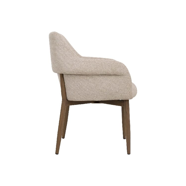 Set 2 Sillas Tapizadas Beiges con Patas Metal Sandnes (60x63x83 cm) - Imagen 3