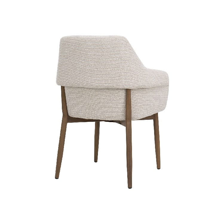 Set 2 Sillas Tapizadas Crema con Patas Metal Sandnes (60x63x83 cm) - Imagen 2