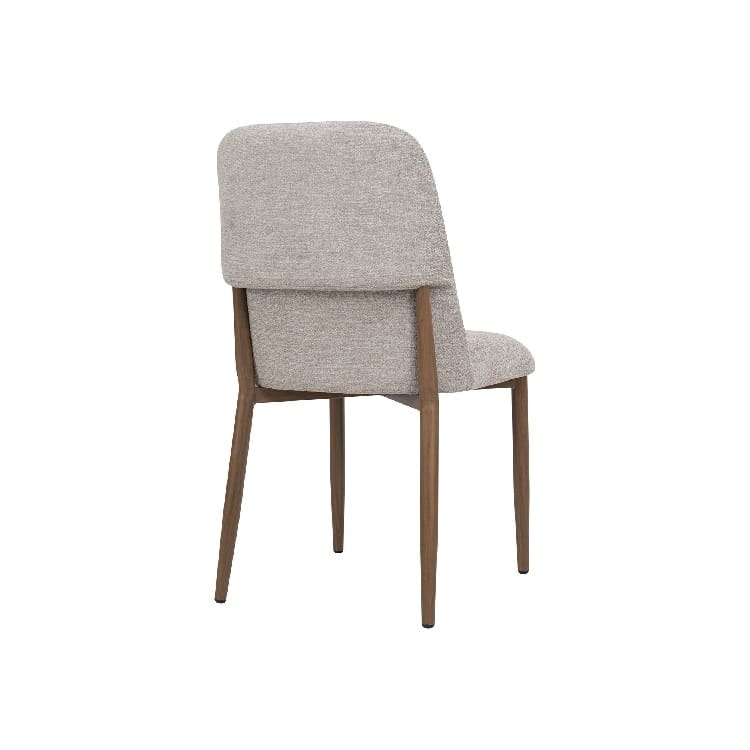 Set 2 Sillas Tapizadas Chenilla Taupe Skien , Estilo Nórdico (61x49x87cm) - Imagen 2