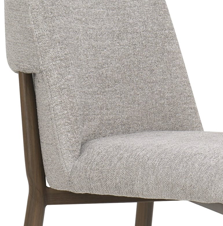 Set 2 Sillas Tapizadas Chenilla Taupe Skien , Estilo Nórdico (61x49x87cm) - Imagen 3